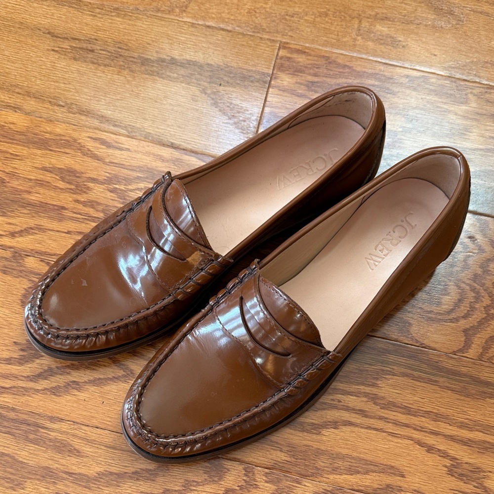 J. Crew brown leather penny loafers - Picture 2 of 3